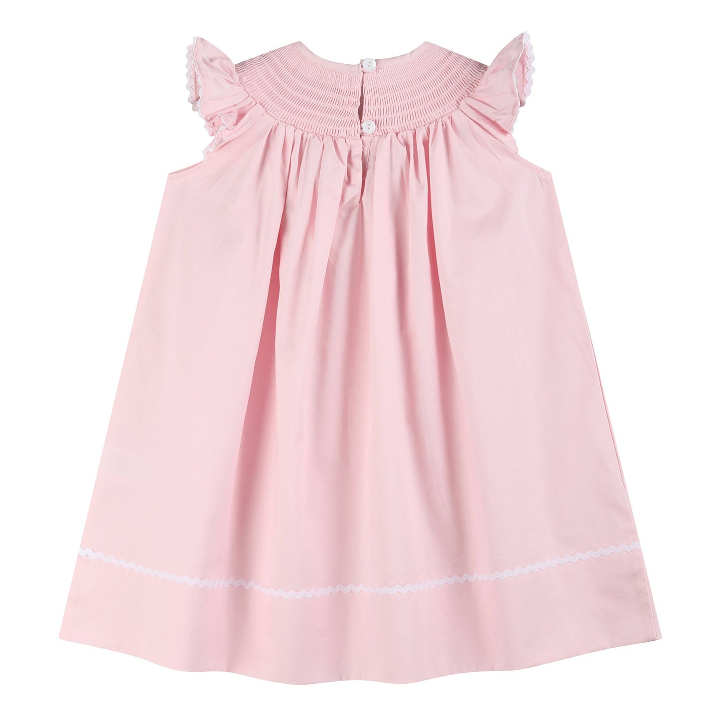Pink Bows Smocked Bishop Dress