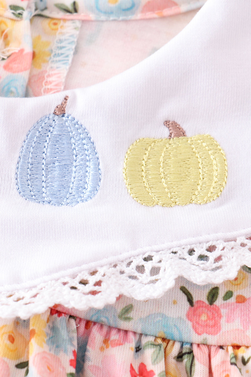 Pretty Pumpkin Floral Print Bubble