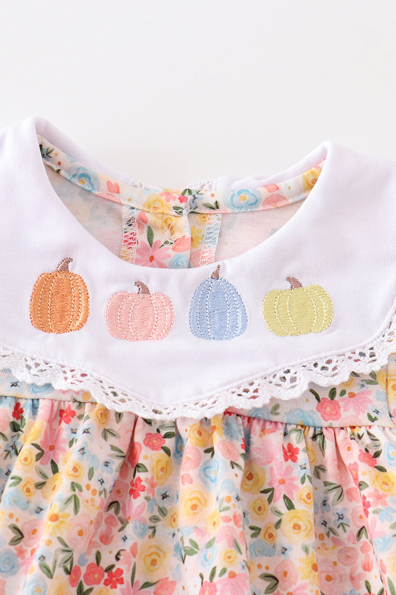 Pretty Pumpkin Floral Print Bubble