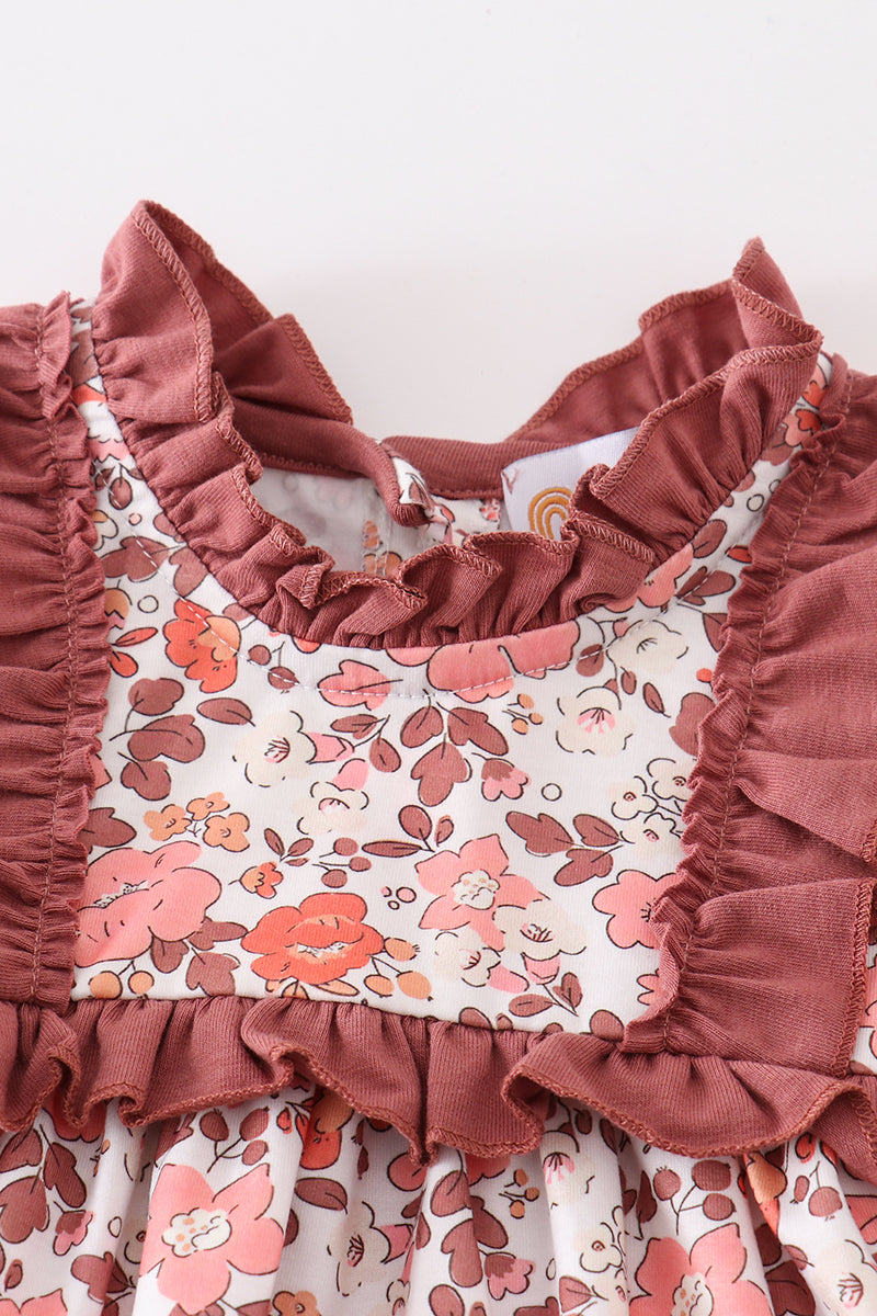 Fall Floral Ruffle Bloomer Set