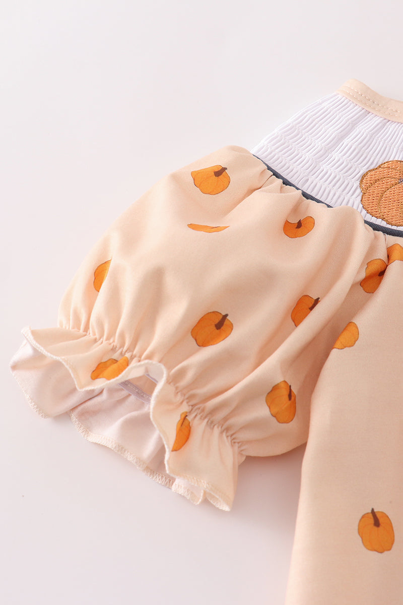 Smocked Pumpkins & Ruffle Pants Set