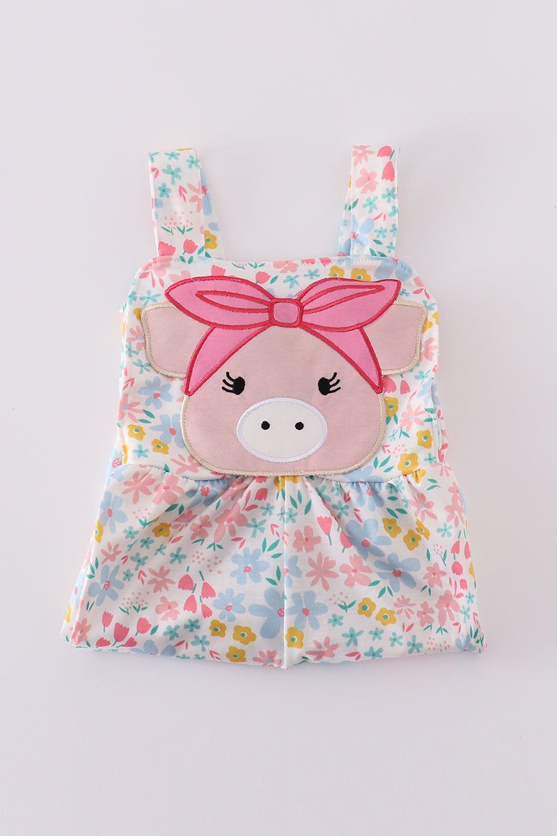 Pink Piggy Floral Jumpsuit