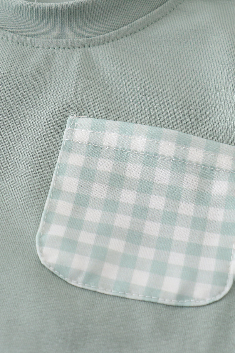 Sage Gingham Boy Set