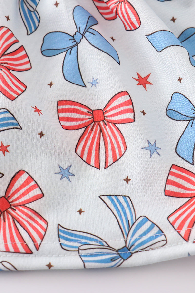 Bow Print Ruffle Bloomer Set