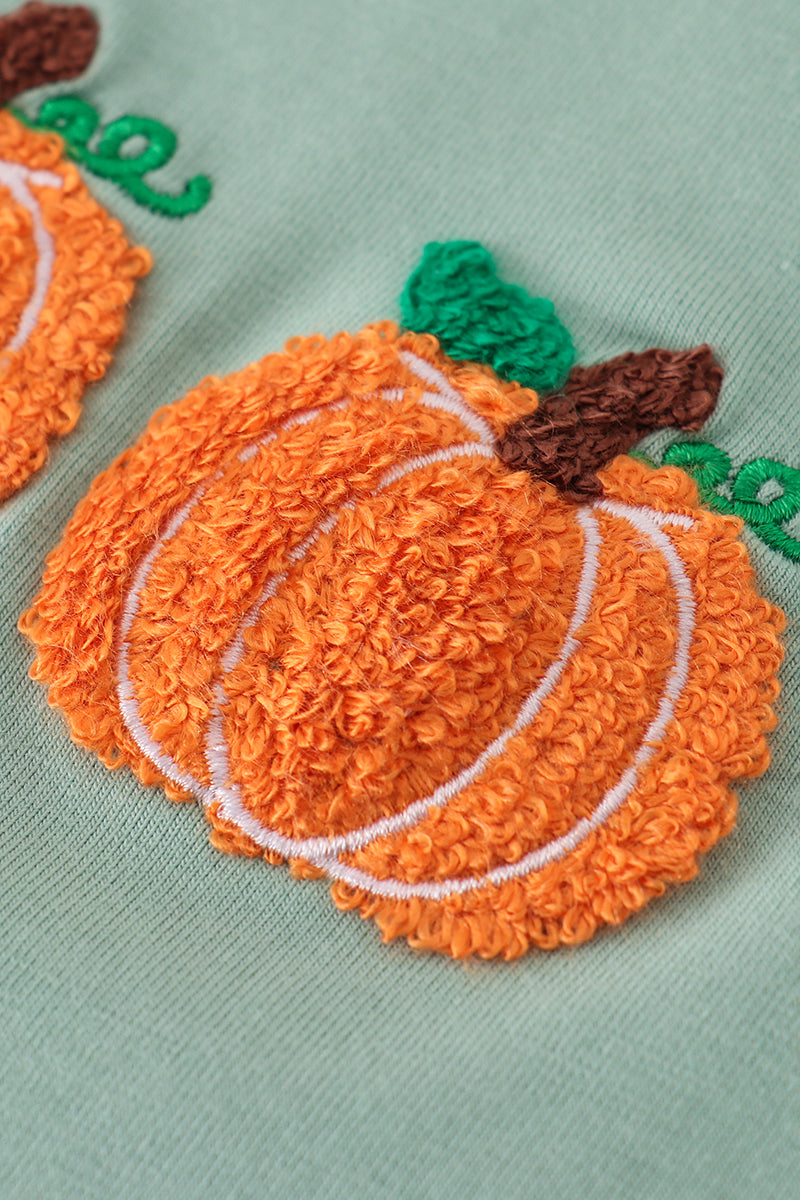 Sage Pumpkin French Knot Unisex Top
