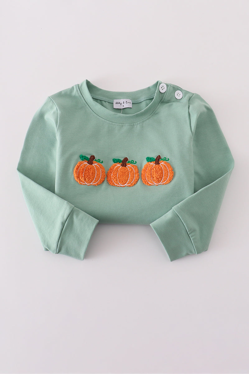 Sage Pumpkin French Knot Unisex Top