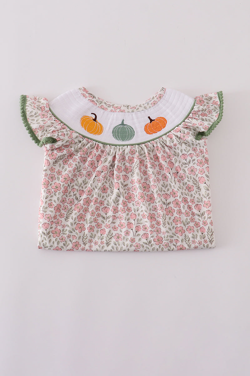 Pink Floral & Pumpkins Set