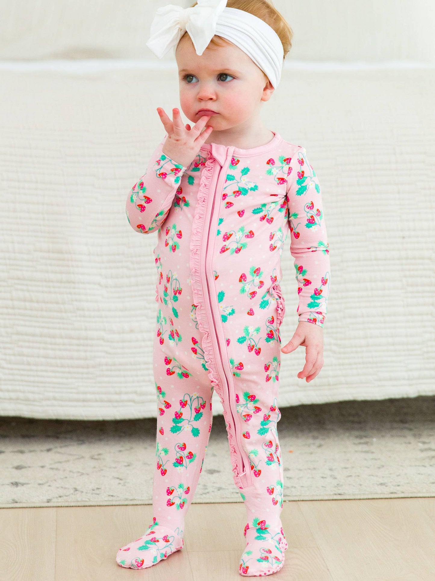 Sweet As Strawberries Bamboo Footed Pajama