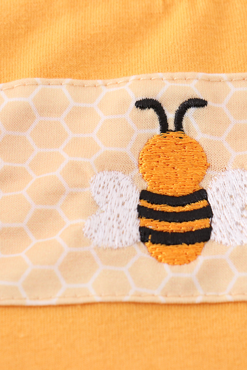 Bumble Bee Embroidery Boy Bubble