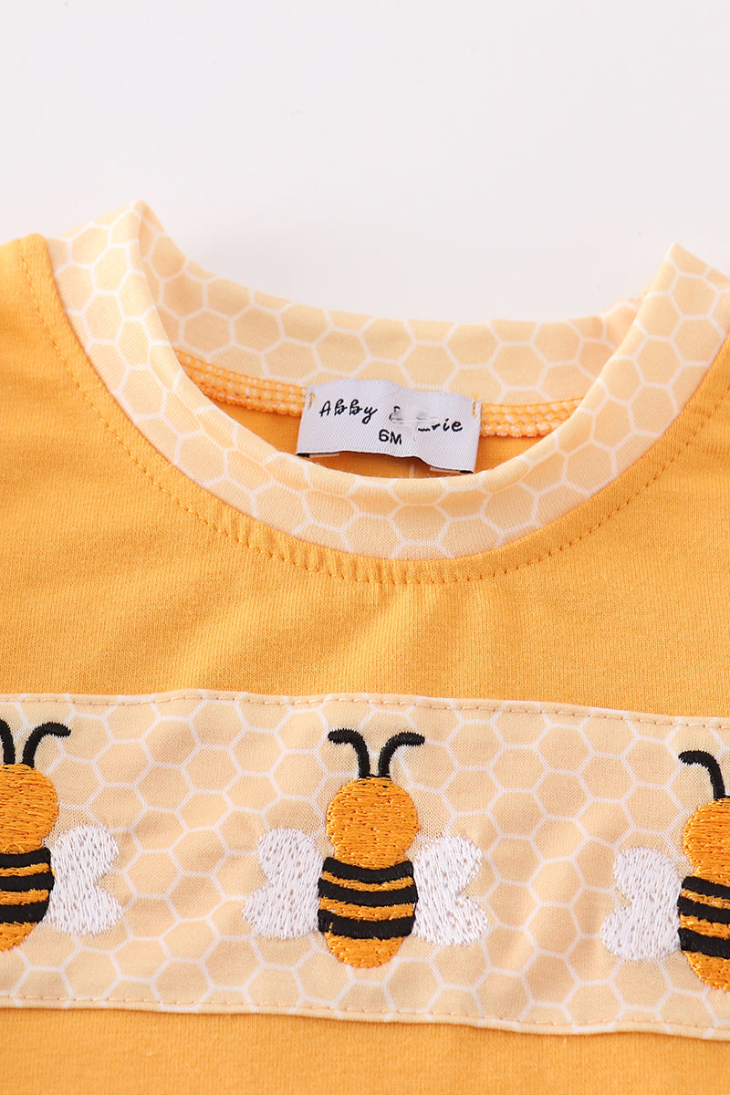 Bumble Bee Embroidery Boy Bubble