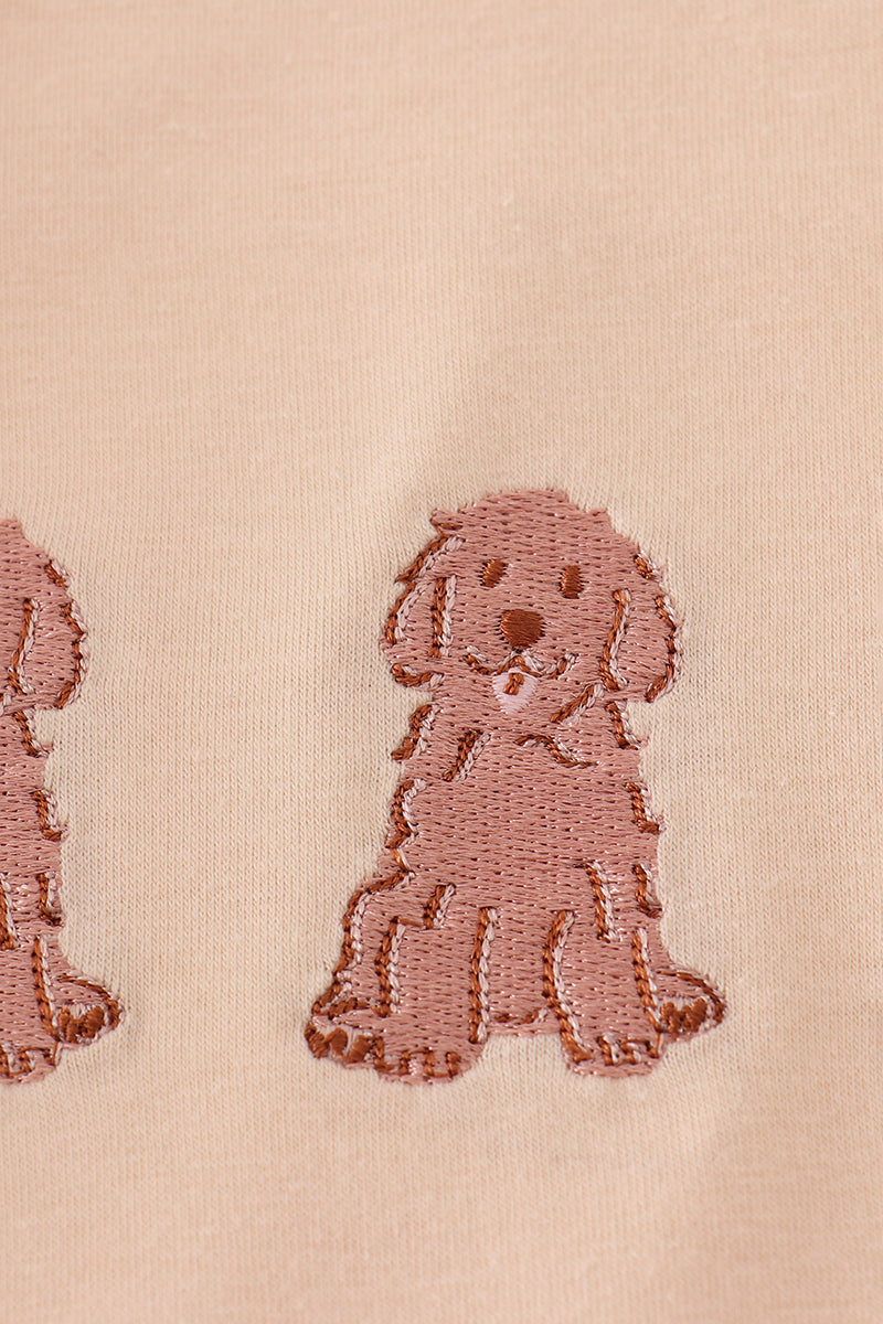 Cream Doodle Embroidery Bubble