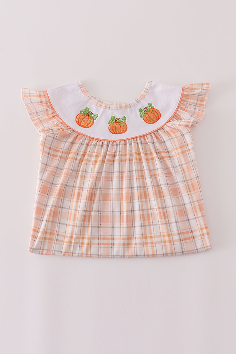 Orange Pumpkin Short Sleeve & Pants Set