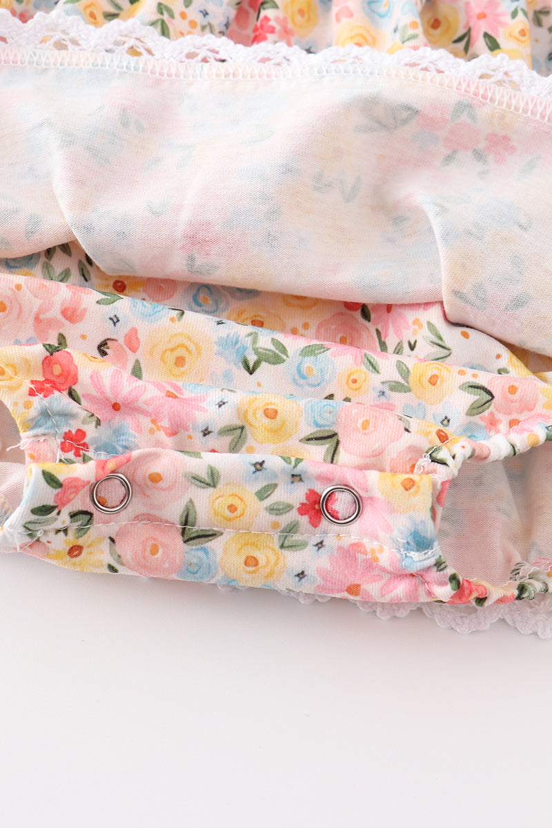 Pretty Pumpkin Floral Print Bubble