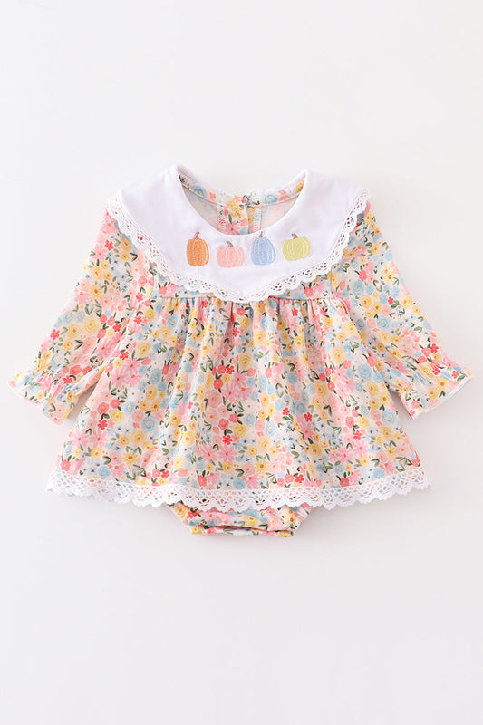 Pretty Pumpkin Floral Print Bubble