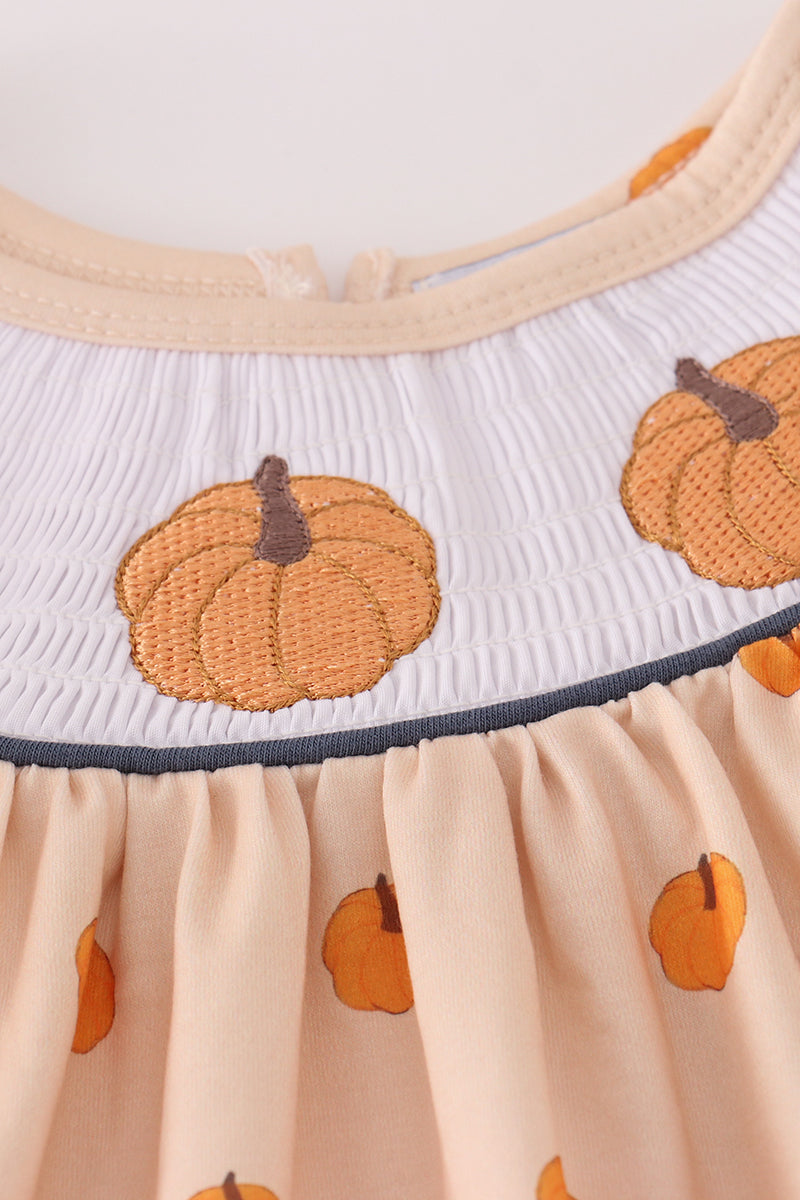 Smocked Pumpkins & Ruffle Pants Set
