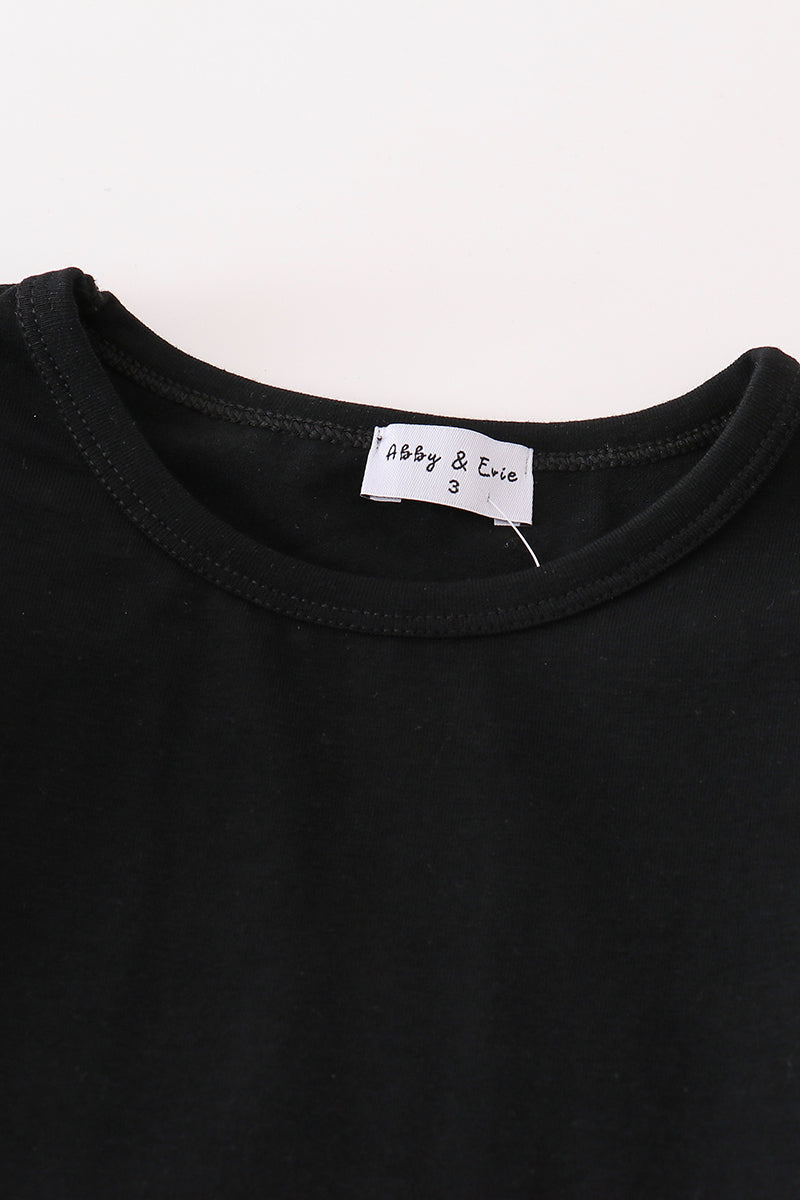 Rust Ruffle Plaid Skirt Set