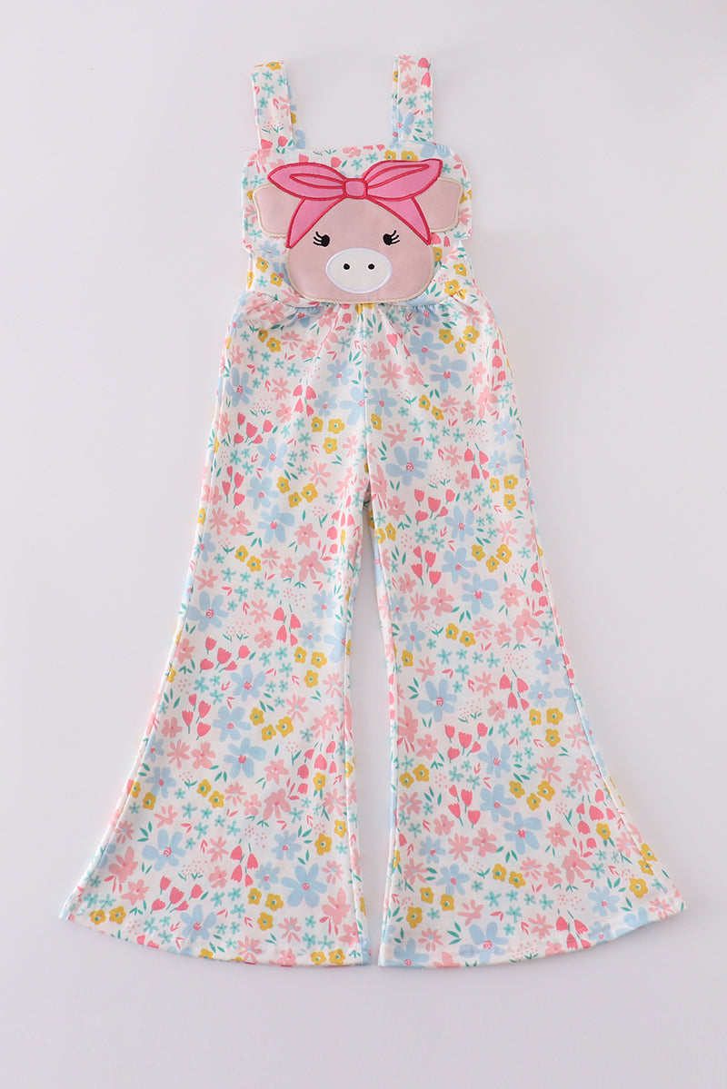 Pink Piggy Floral Jumpsuit