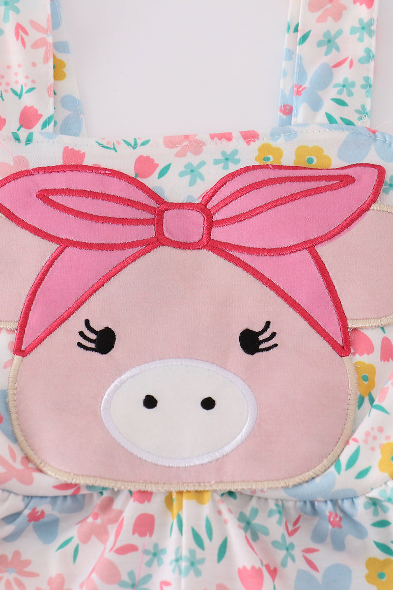 Pink Piggy Floral Jumpsuit