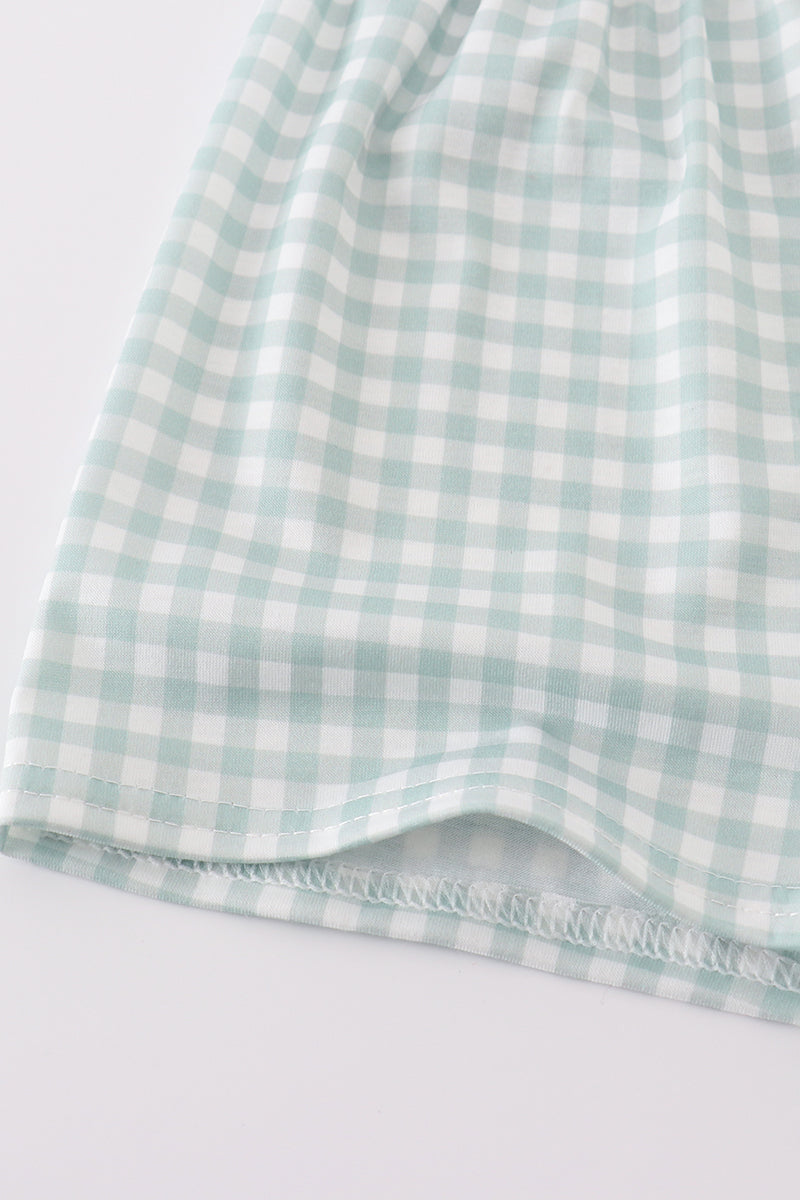 Sage Gingham Boy Set