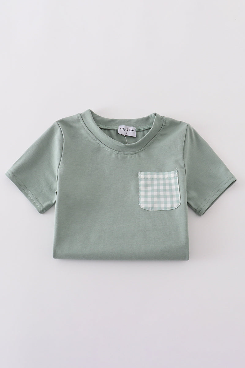 Sage Gingham Boy Set