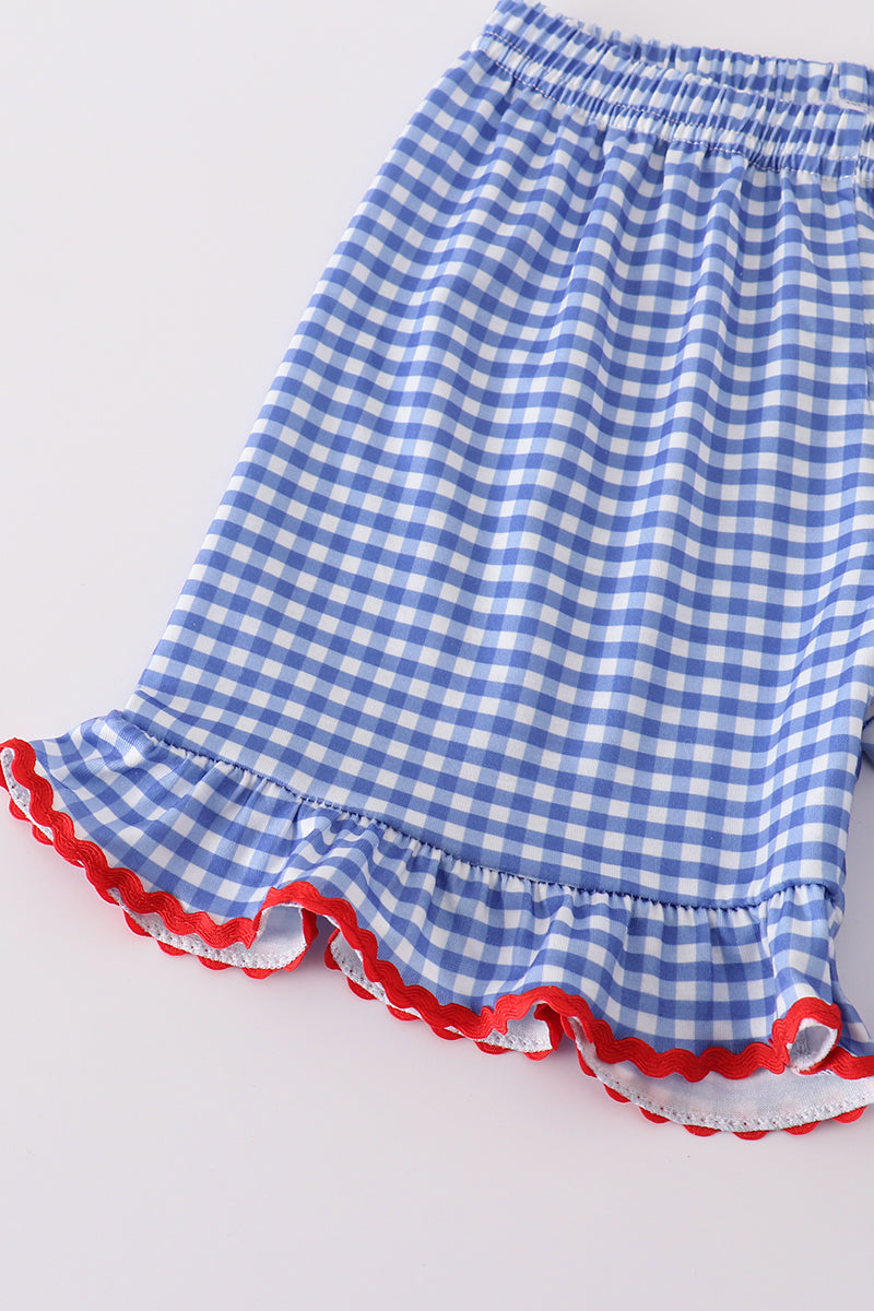 Flag Bow Gingham Set