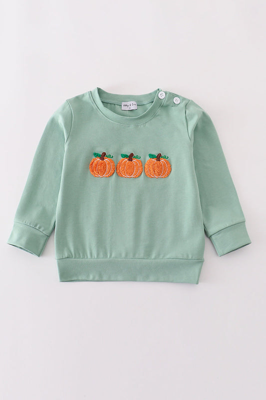 Sage Pumpkin French Knot Unisex Top
