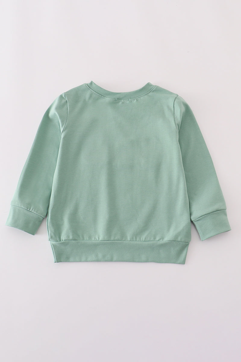Sage Pumpkin French Knot Unisex Top