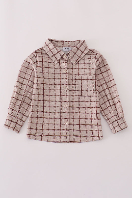 Brown Plaid Button Down