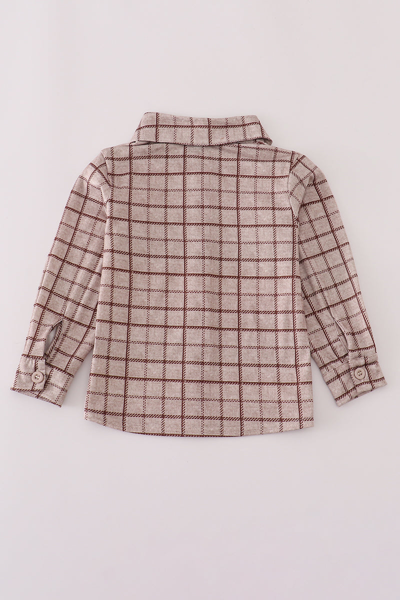 Brown Plaid Button Down