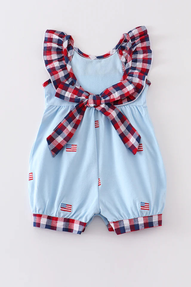 Abigail Patriotic Flag Romper