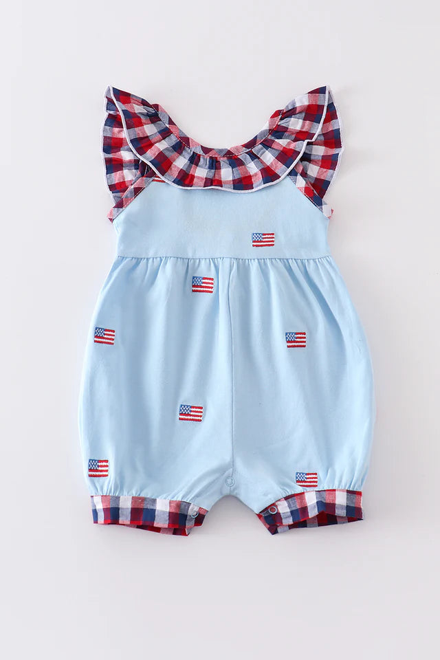 Abigail Patriotic Flag Romper