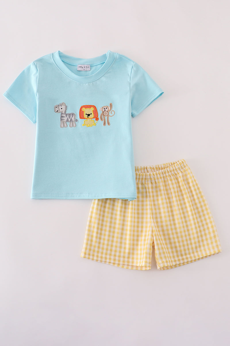 Blue Zoo Animals Set