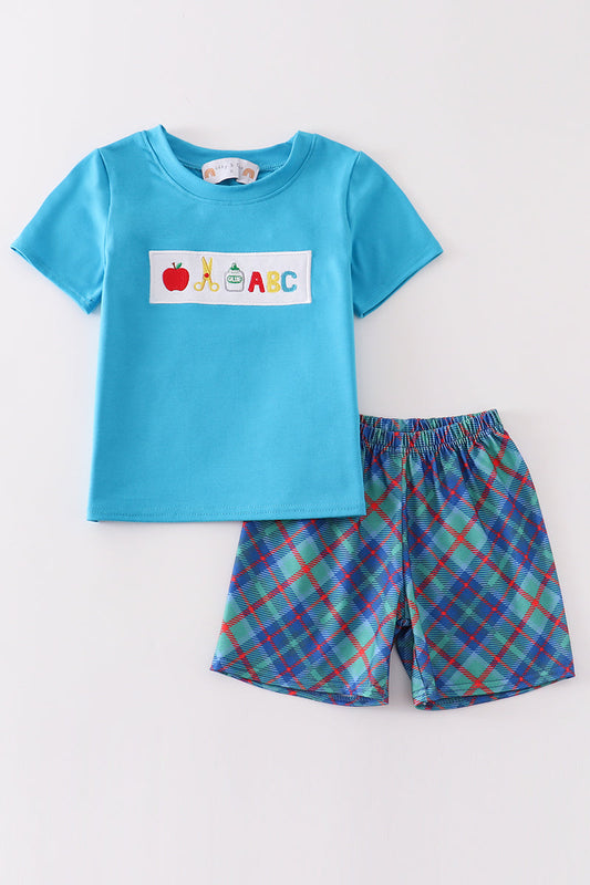 Apple ABCs Embroidery Boy Set