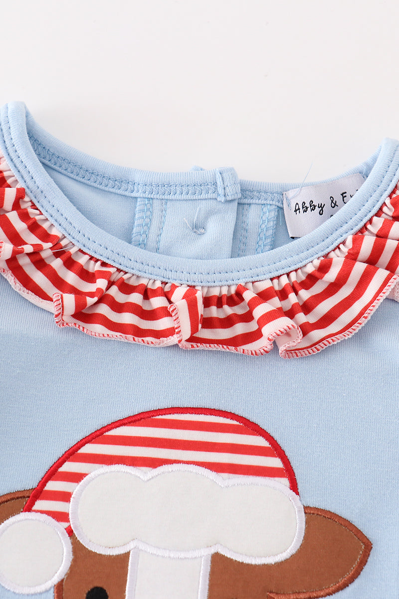 Santa Cow Ruffle Romper