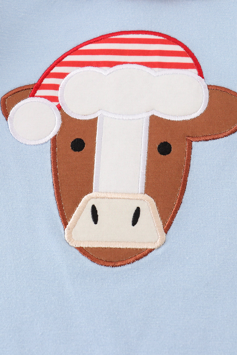Santa Cow Ruffle Romper