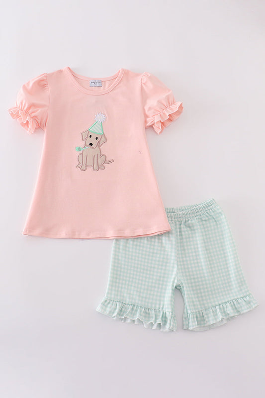 Puppy Appliqué Birthday Set