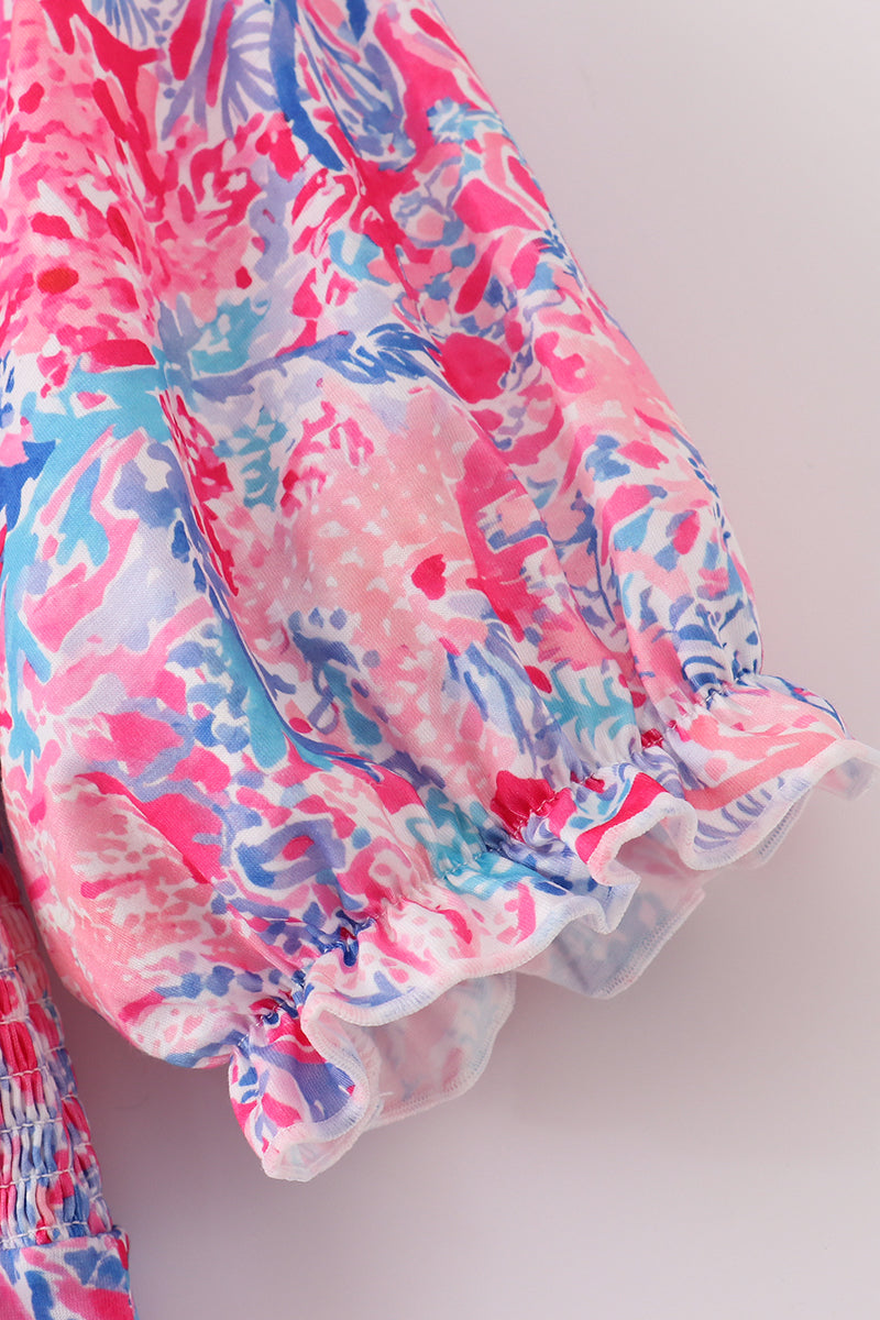 Pink Coral Reef Mom Dress