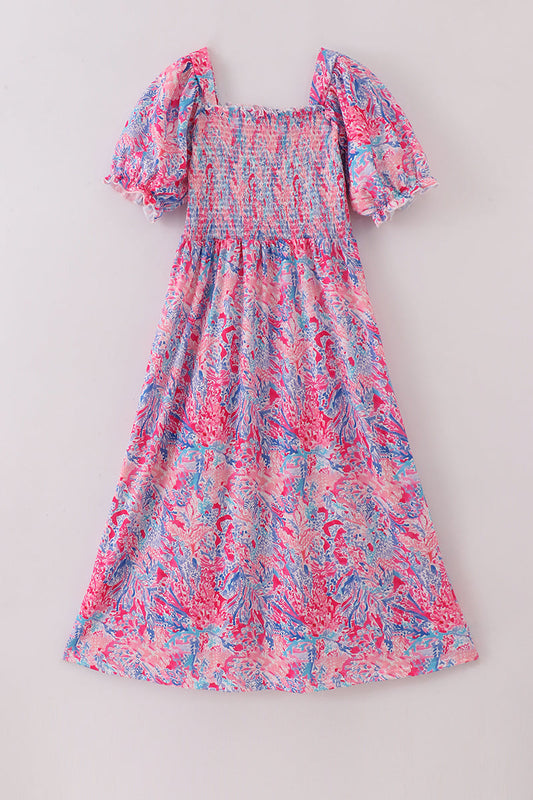 Pink Coral Reef Mom Dress