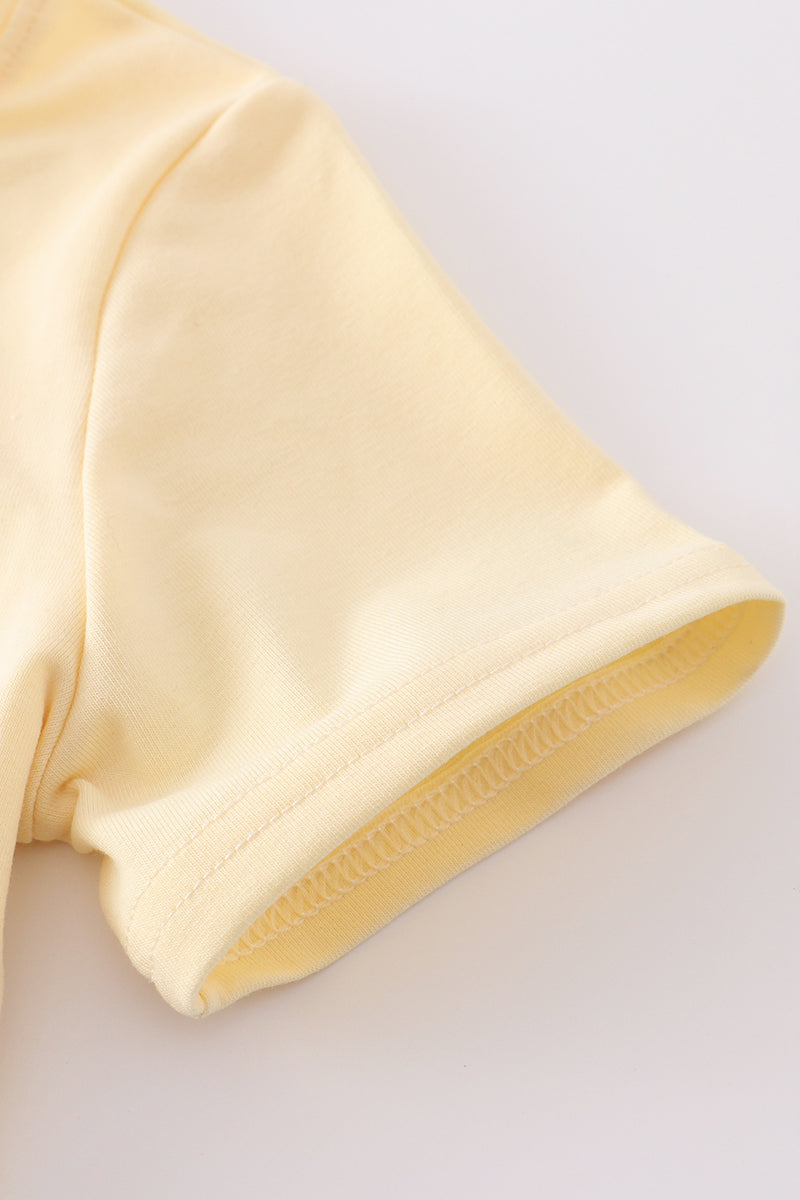 Yellow Golf Cart Appliqué Set