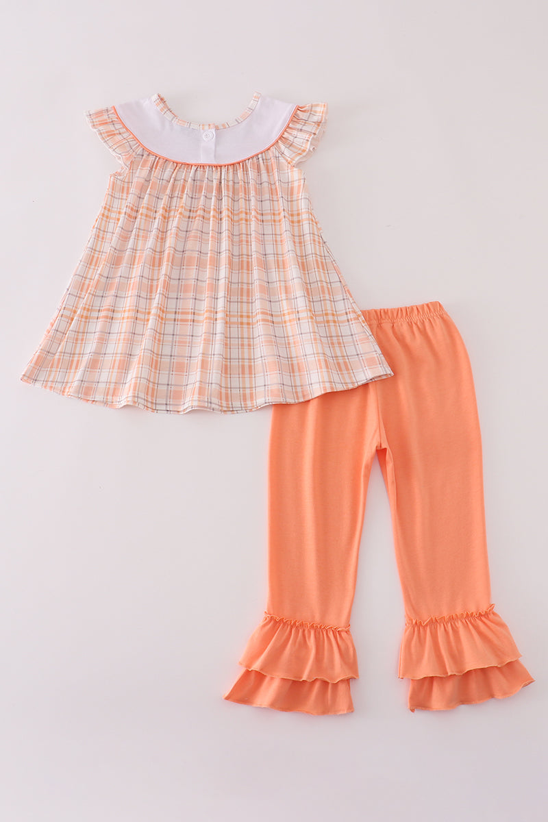 Orange Pumpkin Short Sleeve & Pants Set