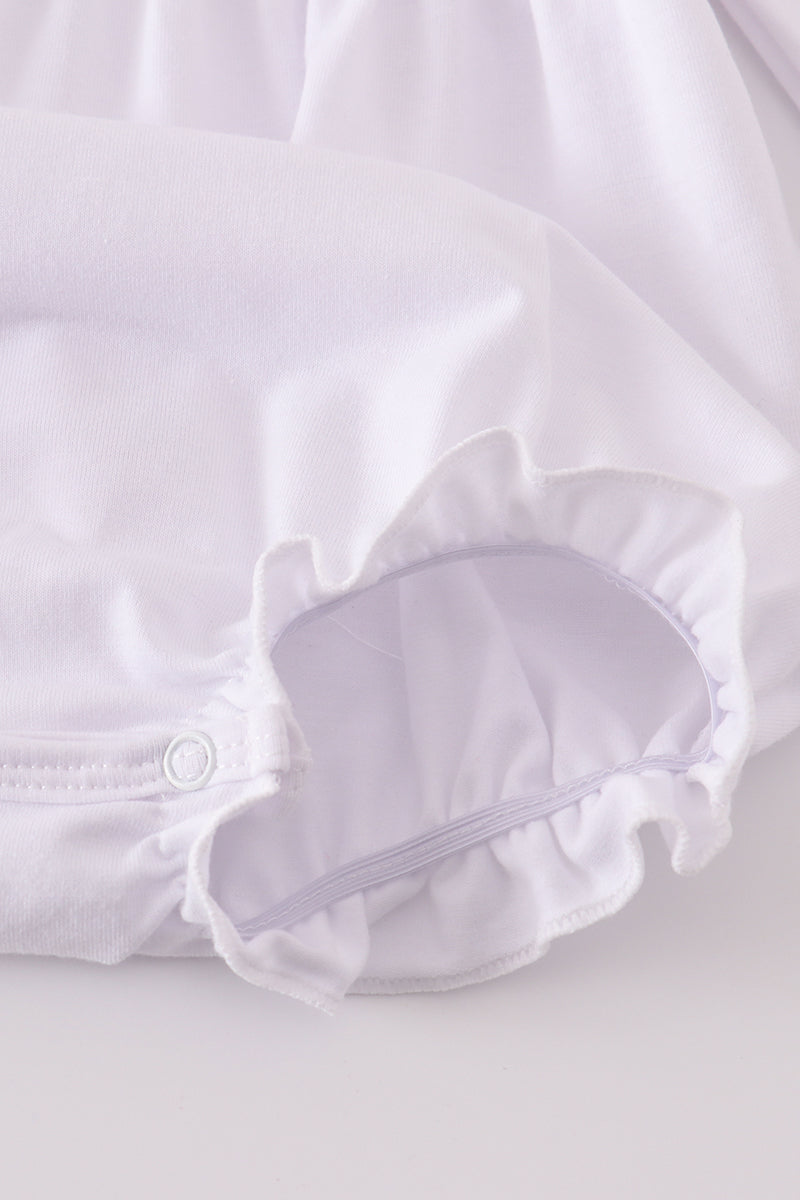 Pink Bow Smocked Bubble