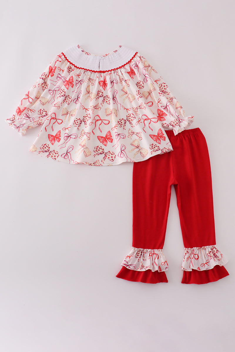 All About Bows Smocked Pants Set