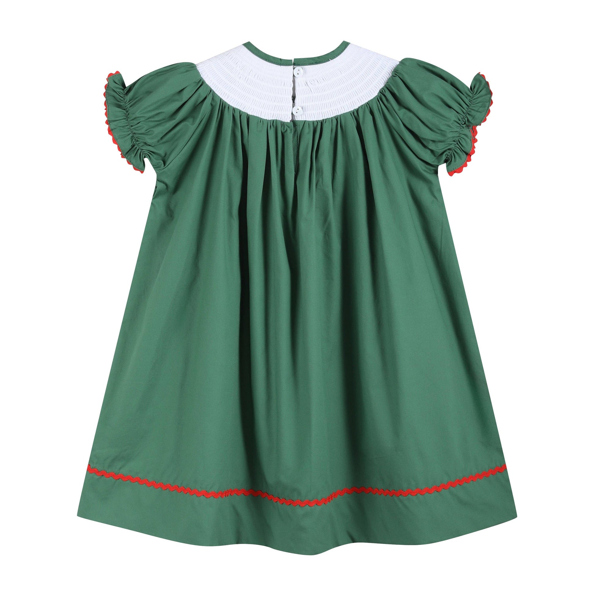 Green Christmas Tree SS Smocked Dress Southern Stella Green Christmas Tree SS Smocked Dress Southern Stella