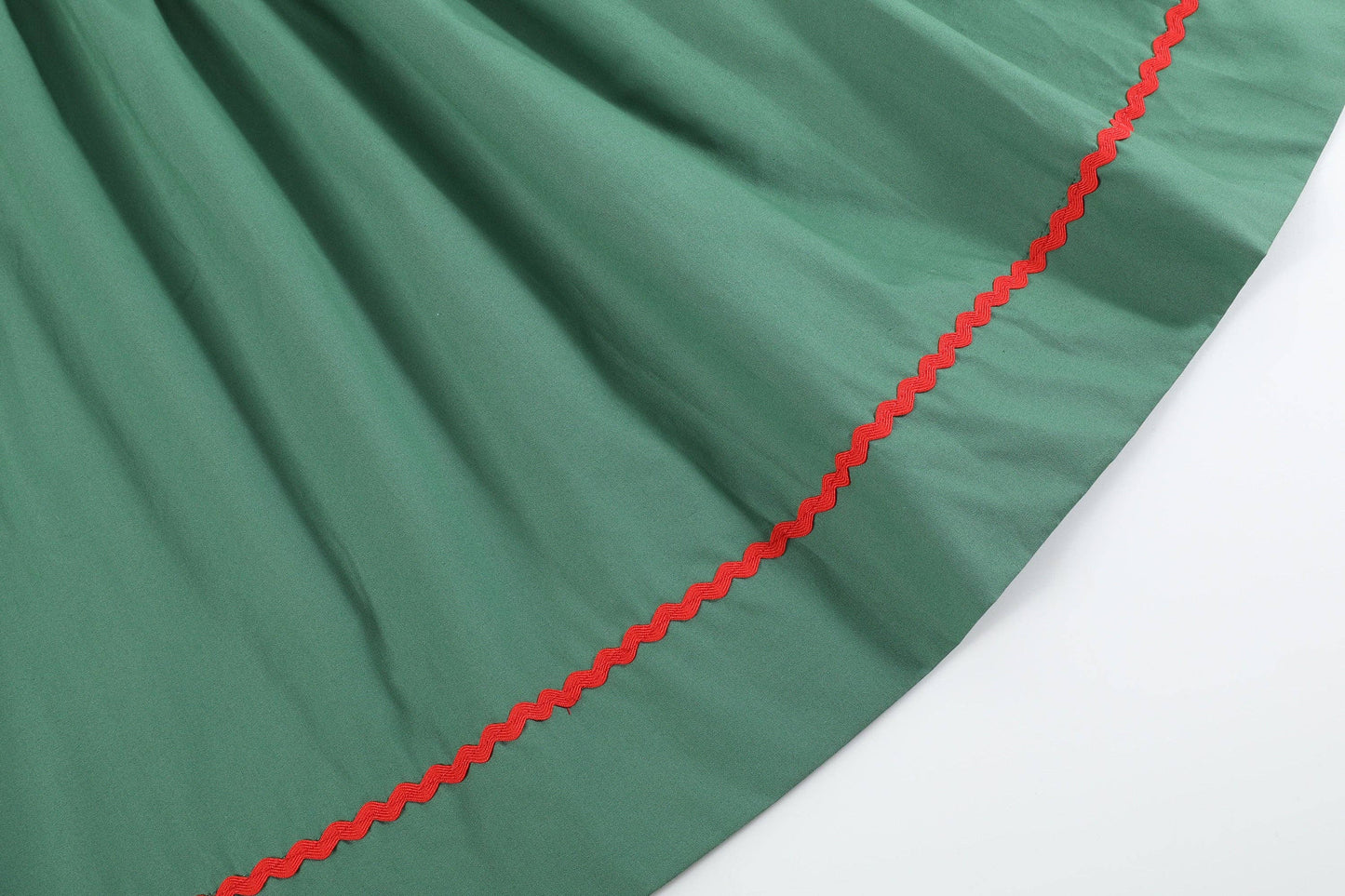 Green Christmas Tree SS Smocked Dress