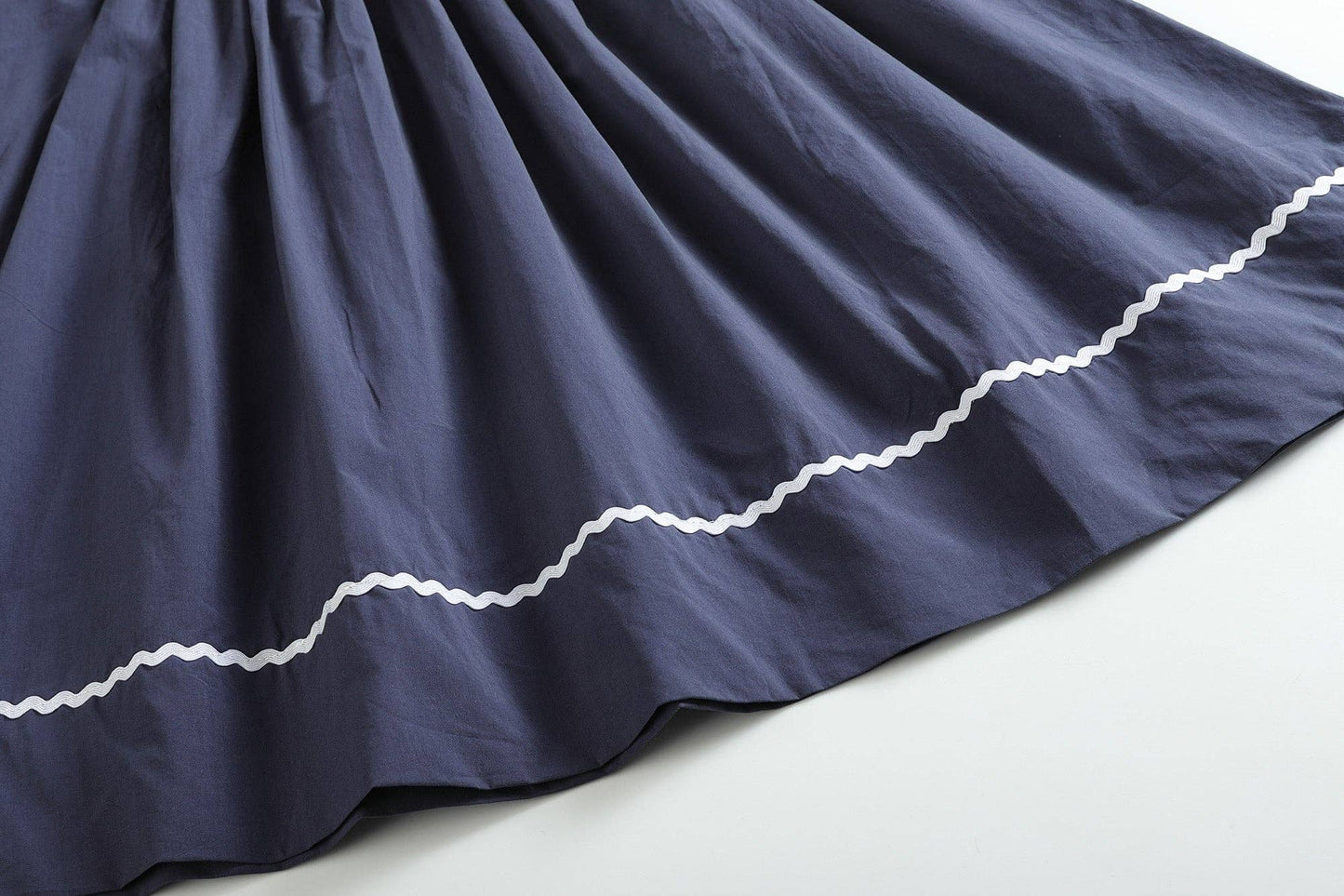 Navy Nativity SS Smocked Christmas Dress