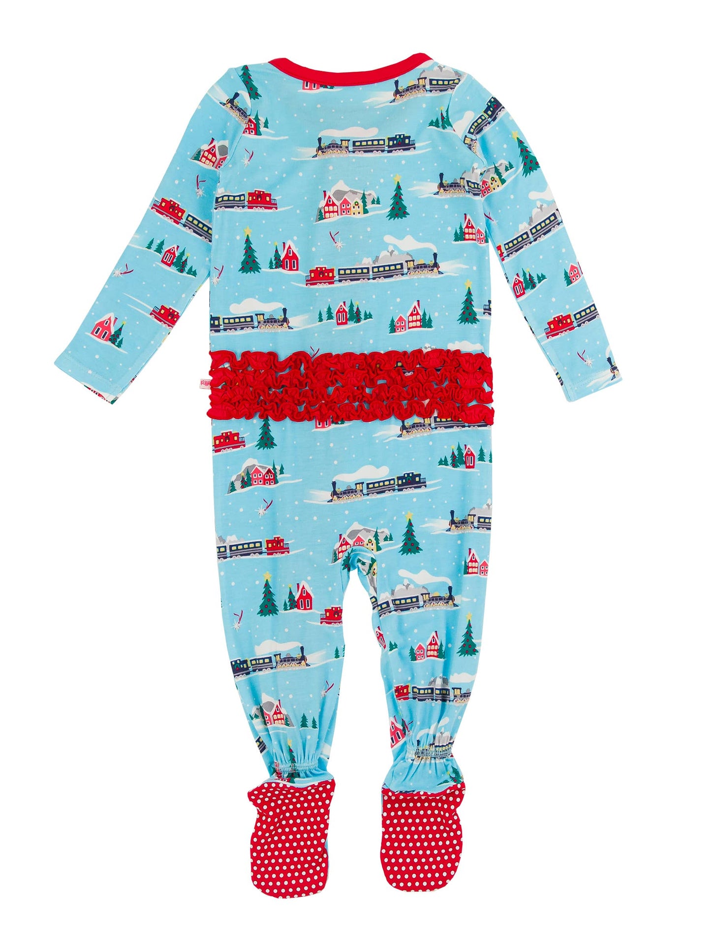 Girls All Aboard Bamboo Footed Ruffle Pajama