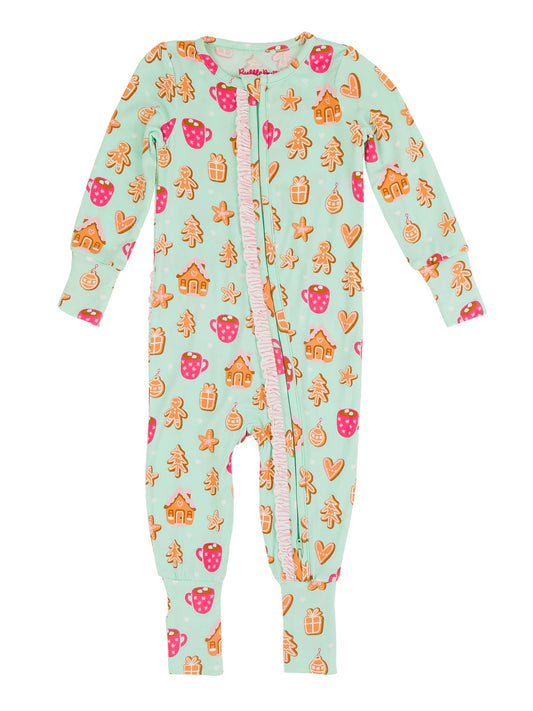 Gingerbread Joy Bamboo Footie Pajama