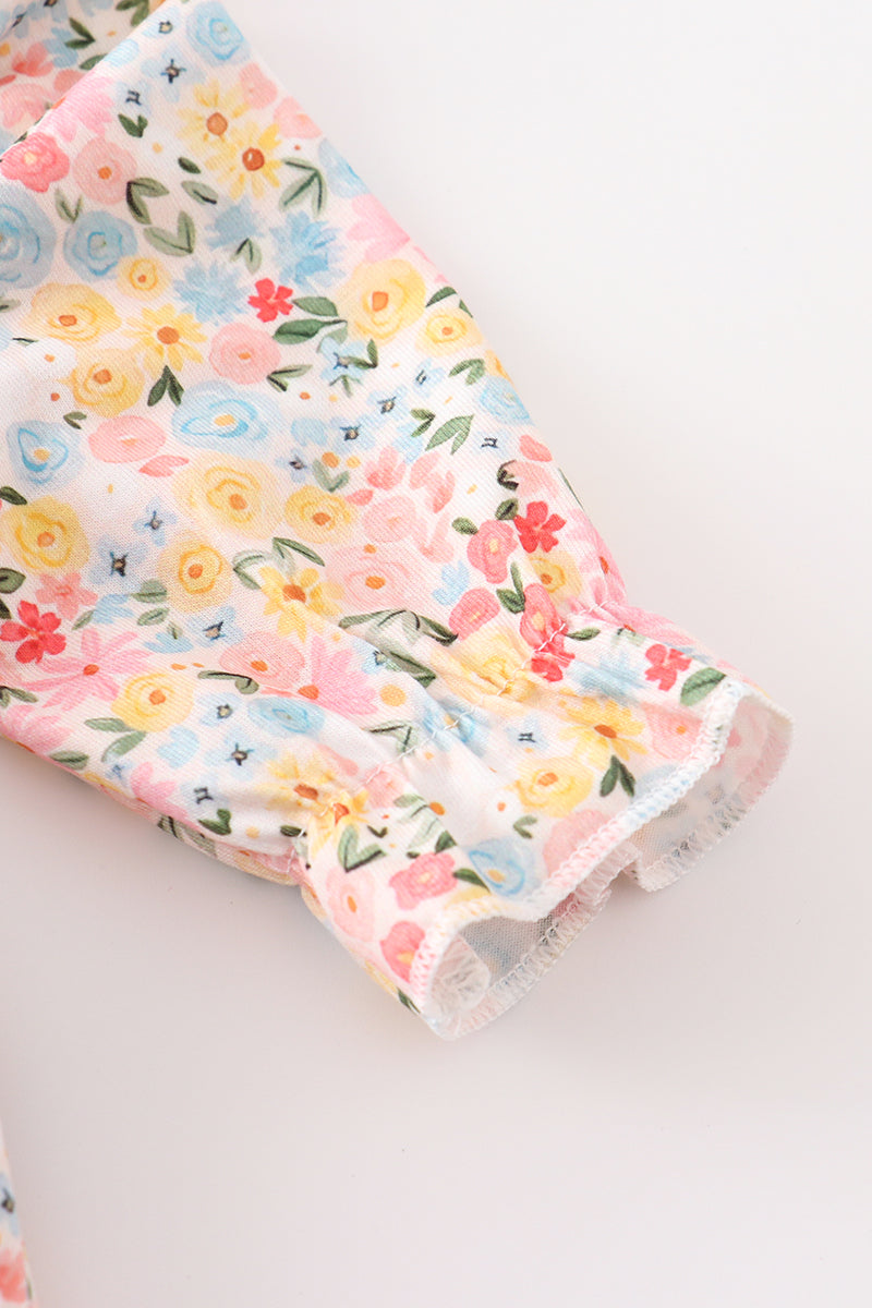 Pretty Pumpkin Floral Print Bubble