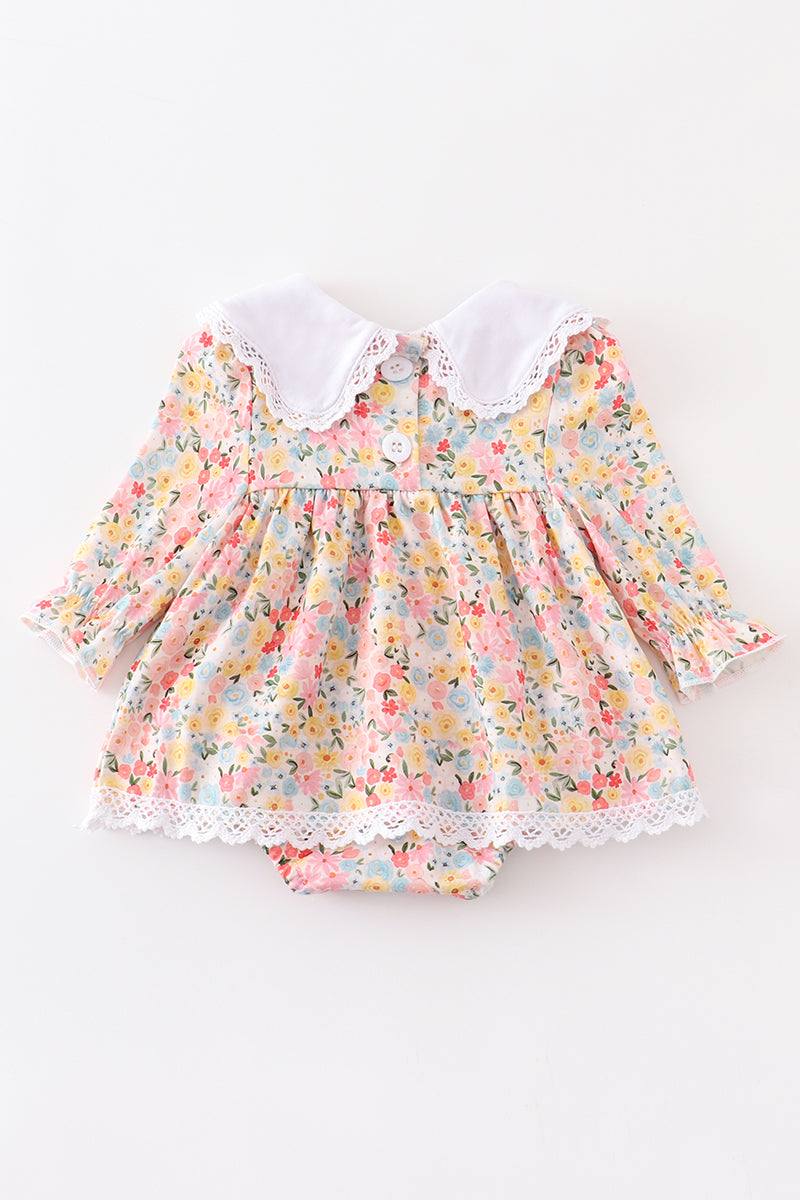 Pretty Pumpkin Floral Print Bubble
